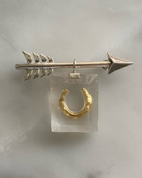 Arrow & Horseshoe brooch