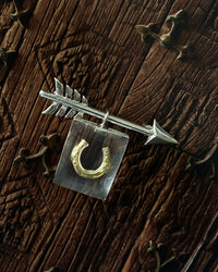 Arrow & Horseshoe brooch