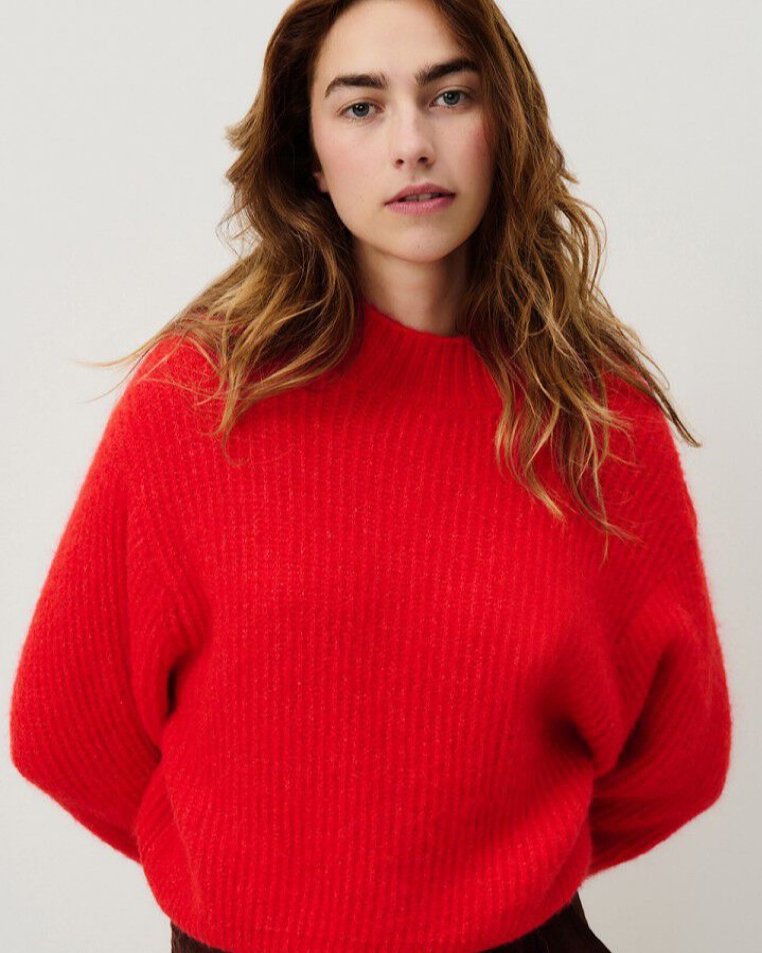 EAST RIBBED SWEATER | CHILLI PEPPER MELANGE