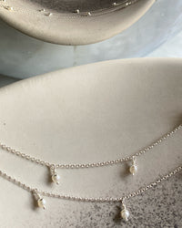PEARL POM NECKLACE | SILVER