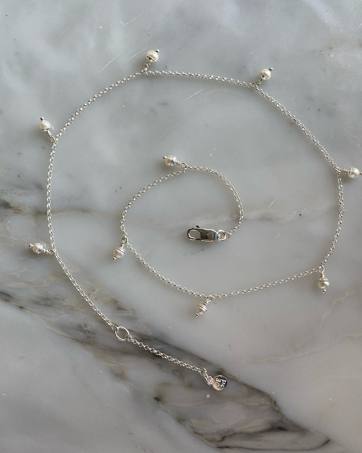 PEARL POM NECKLACE | SILVER