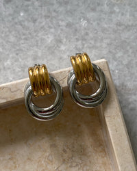ELVIRA HOOP STATEMENT EARRINGS | GOLD & SILVER