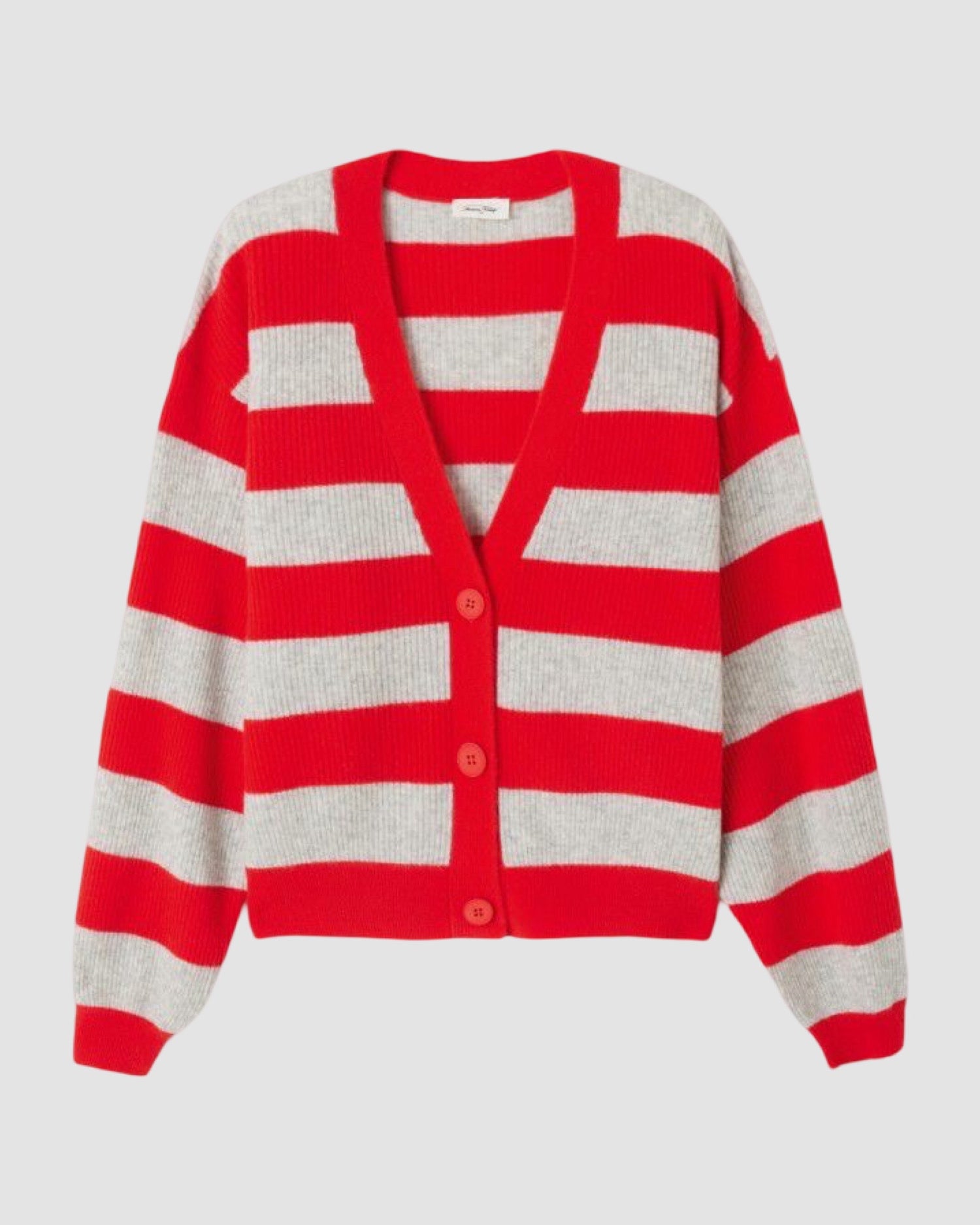 Raxow cardigan stripe - red & grey by American Vintage