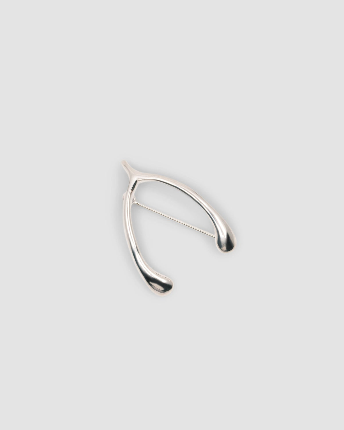 Sterling silver brooch in the shape of a wishbone from the Pared Store, Sydney