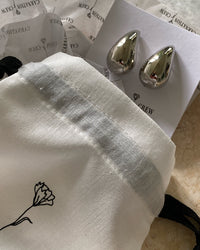 Silver sloane earrings in wrap