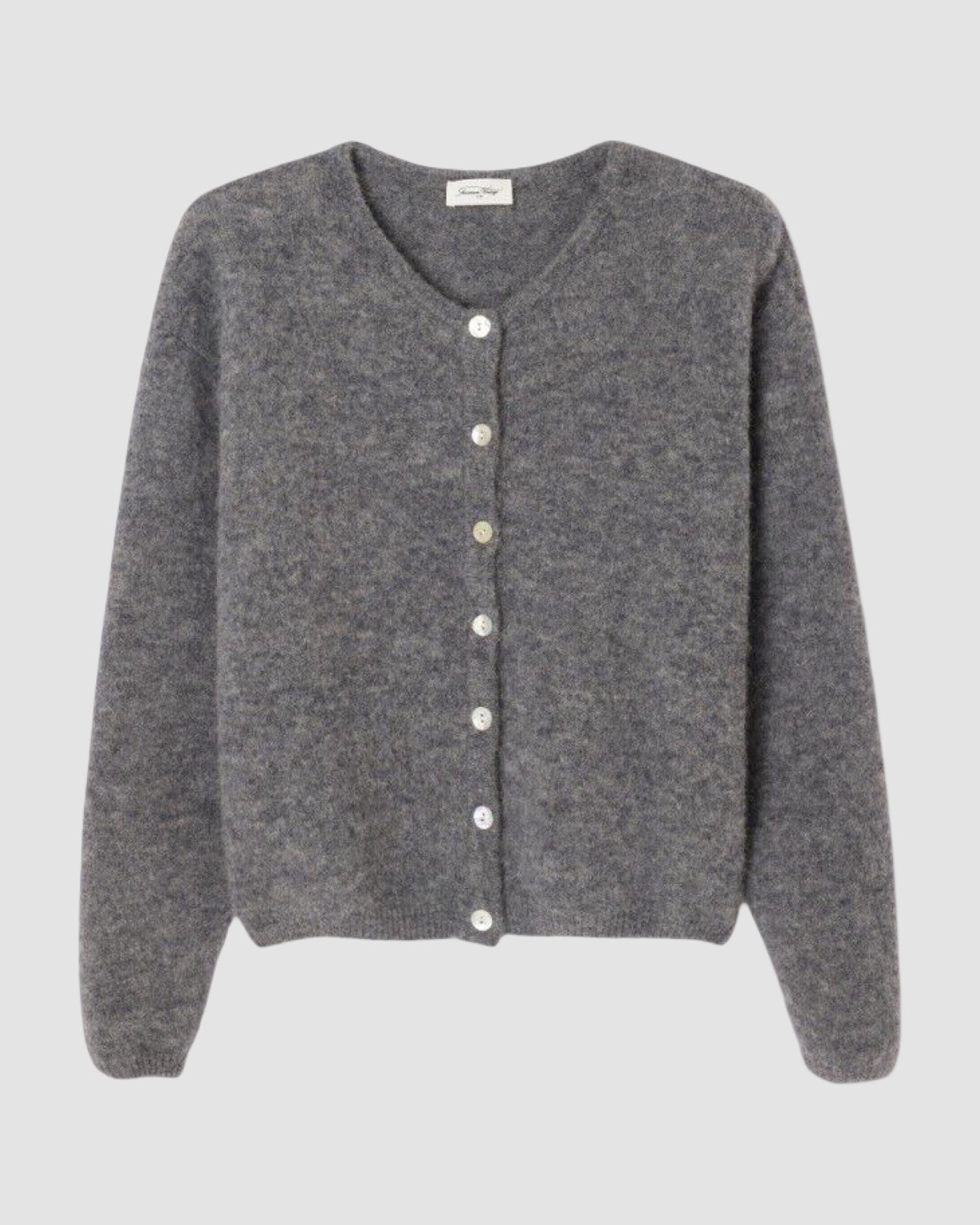 grey Vitow Cardigan with shell buttons by american Vintage available at The Pared Store