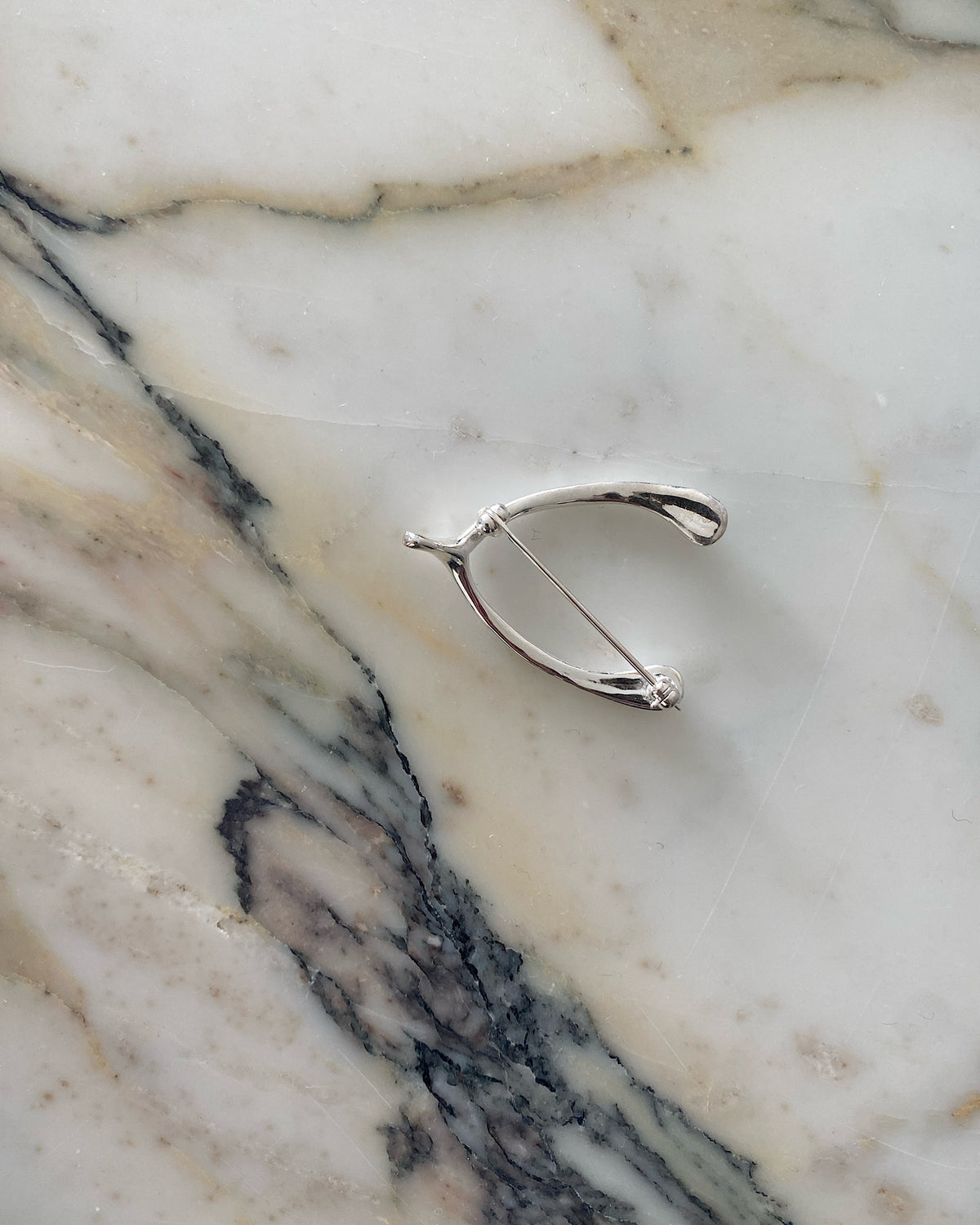 Sterling Silver wishbone brooch from the Pared Store, Foster Street Surry Hills