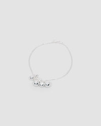 sterling silver balls clusteredc on a silver anklet chain available at The Parec Store