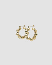 gold ball hoop earrings