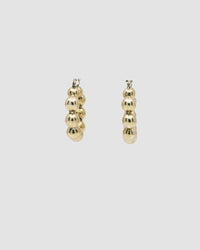 gold ball hoop earrings