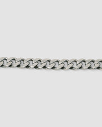 Simple flat cuban silver bracelet
