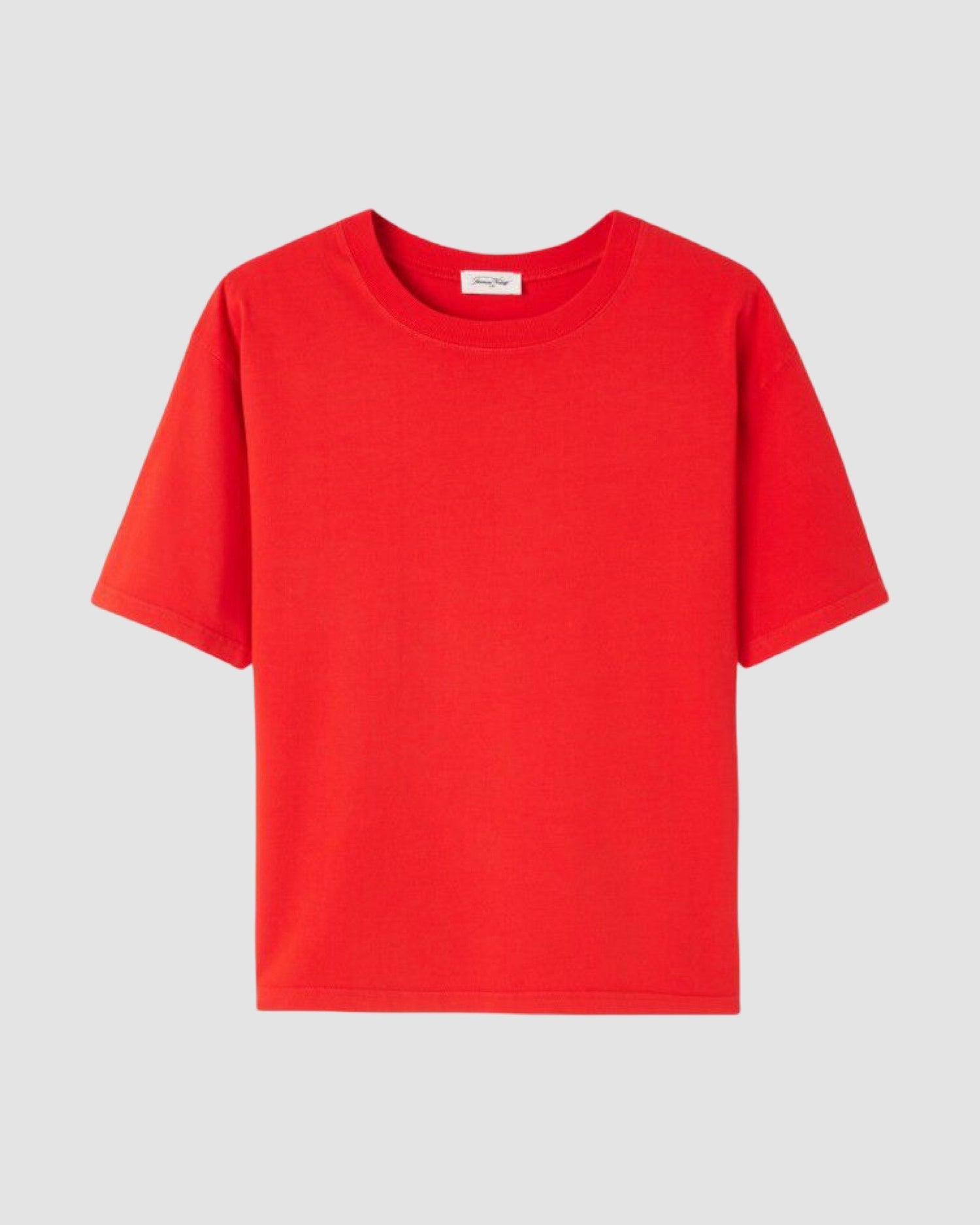 Red t-shirt by American Vintage on a light gray background