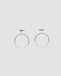 gold circles dangling off a bar