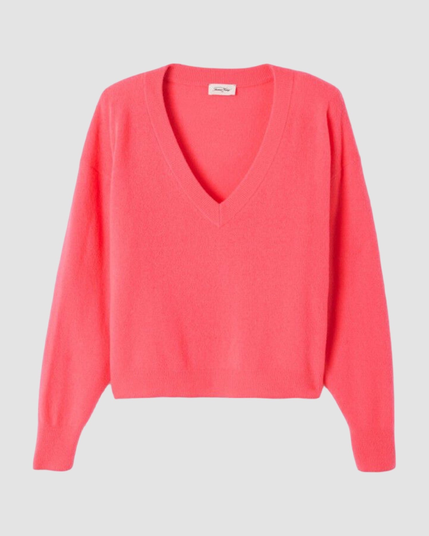 RAXOW V NECK SWEATER | FLUROSCENT HORTENSIA