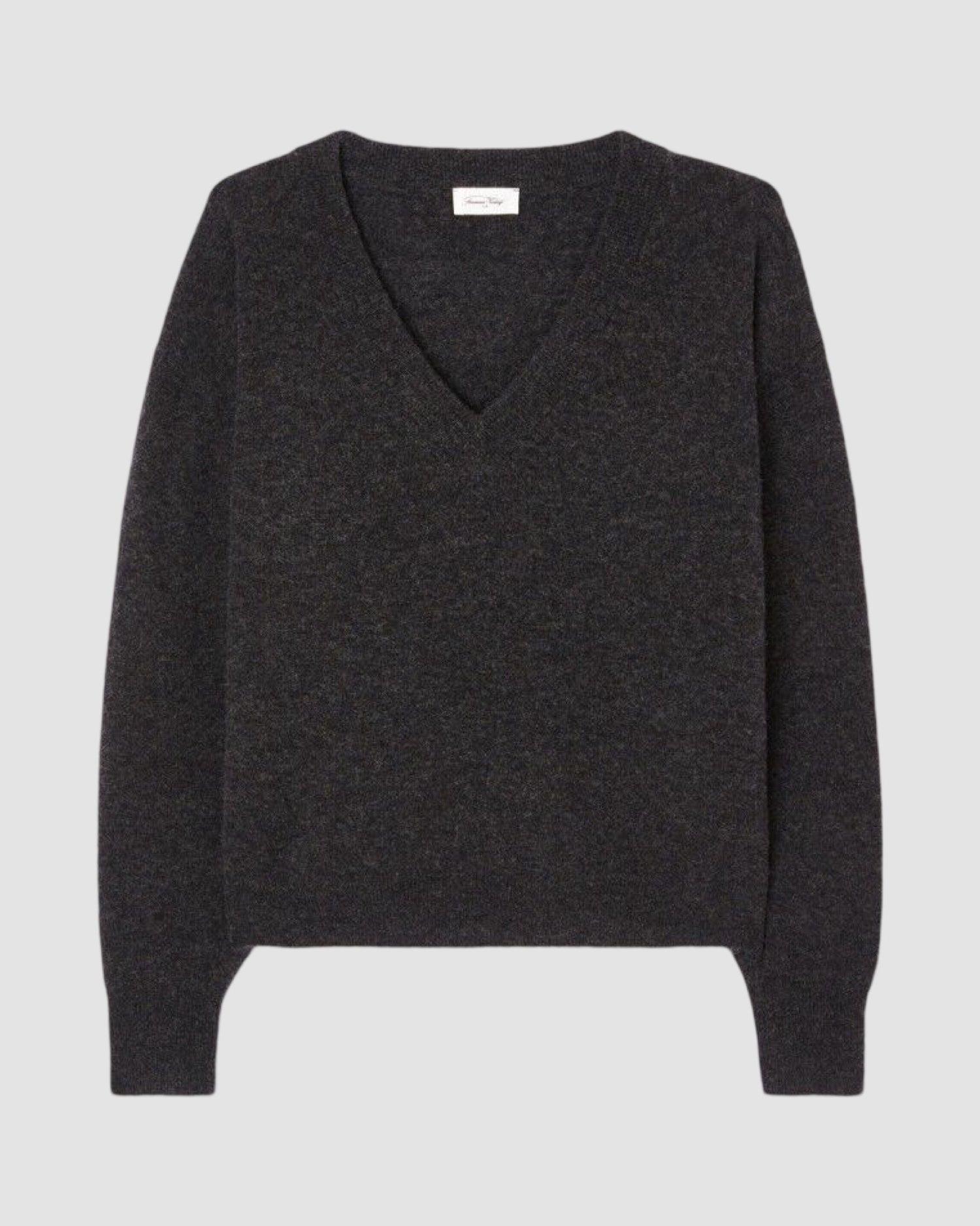 Charcoal V neck Raxow Sweater from American Vintage avail at The Pared Store
