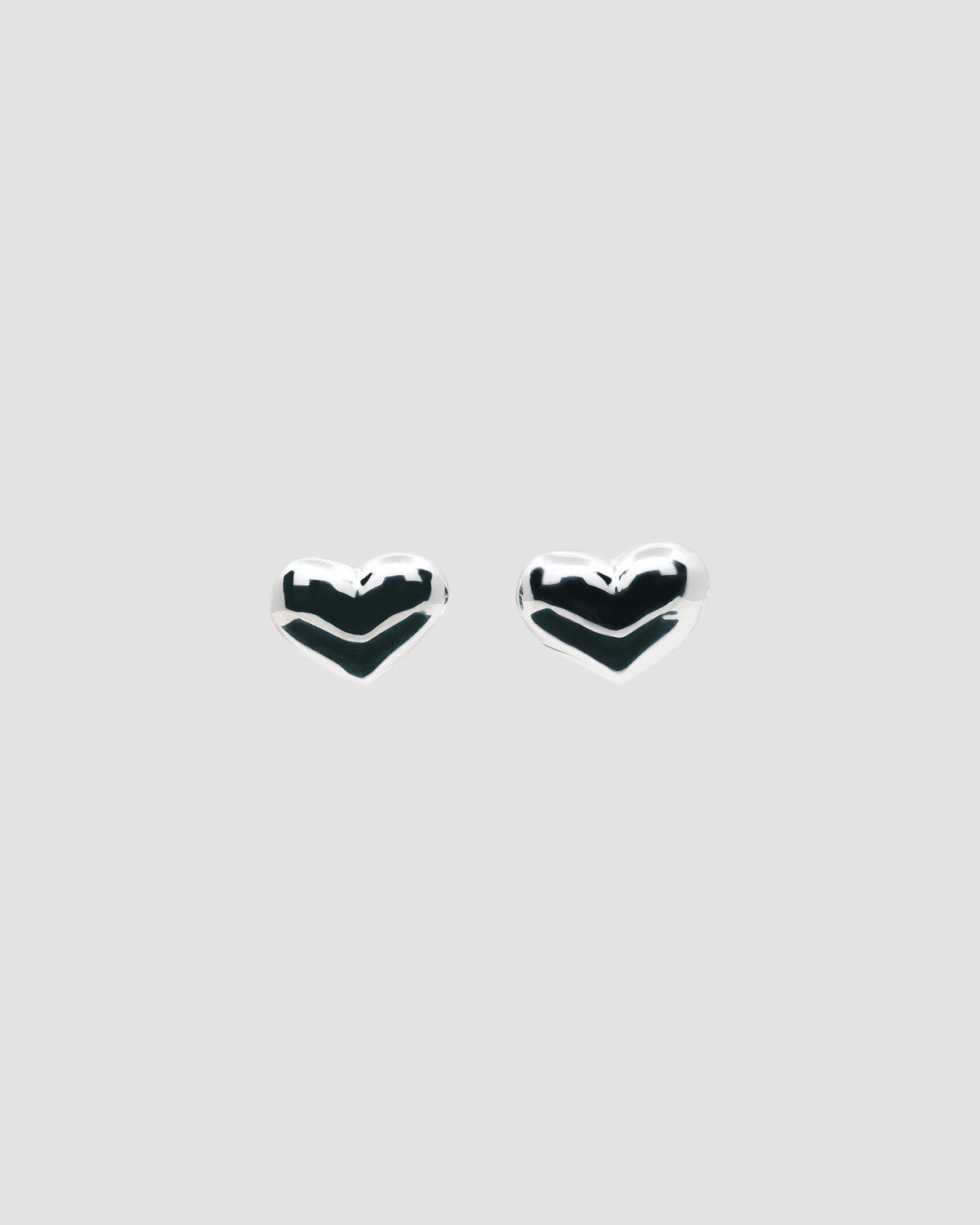 silver heart earrings