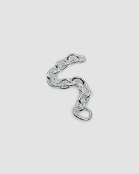 Large chain silver bracelet