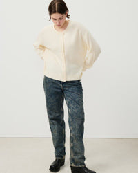 Model wears an American Vintage cream Damsville Cardigan