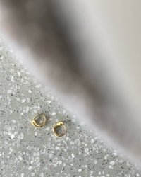 Small Gold huggies with a drip style