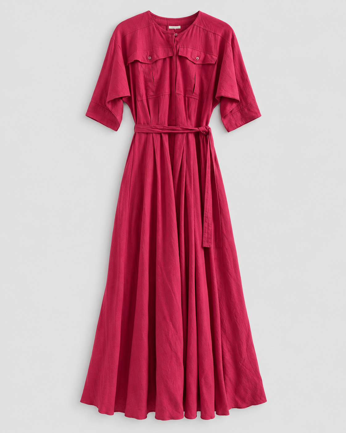 SAFARI MAXI DRESS | HOT PINK