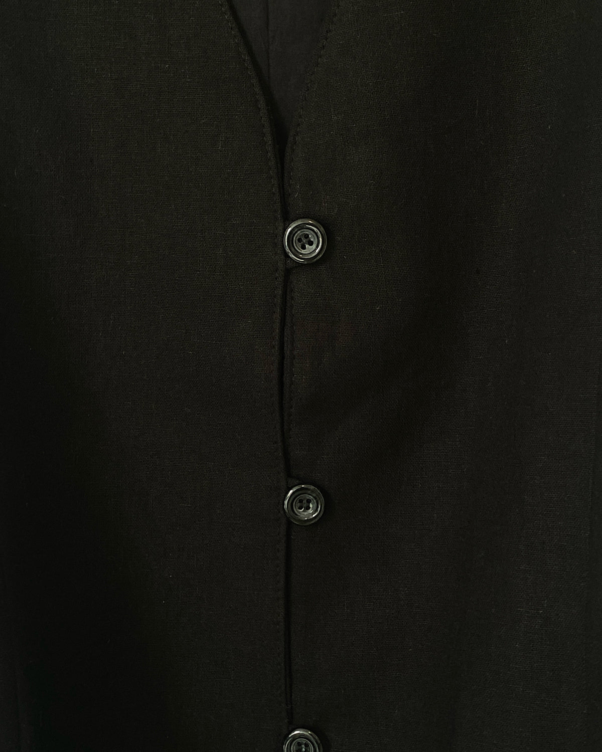 LINEN WAISTCOAT | BLACK