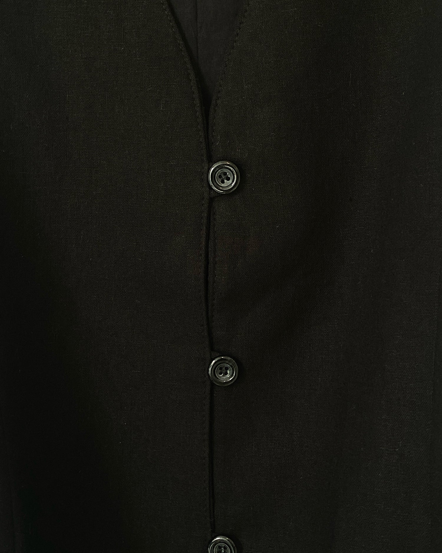 LINEN WAISTCOAT | BLACK