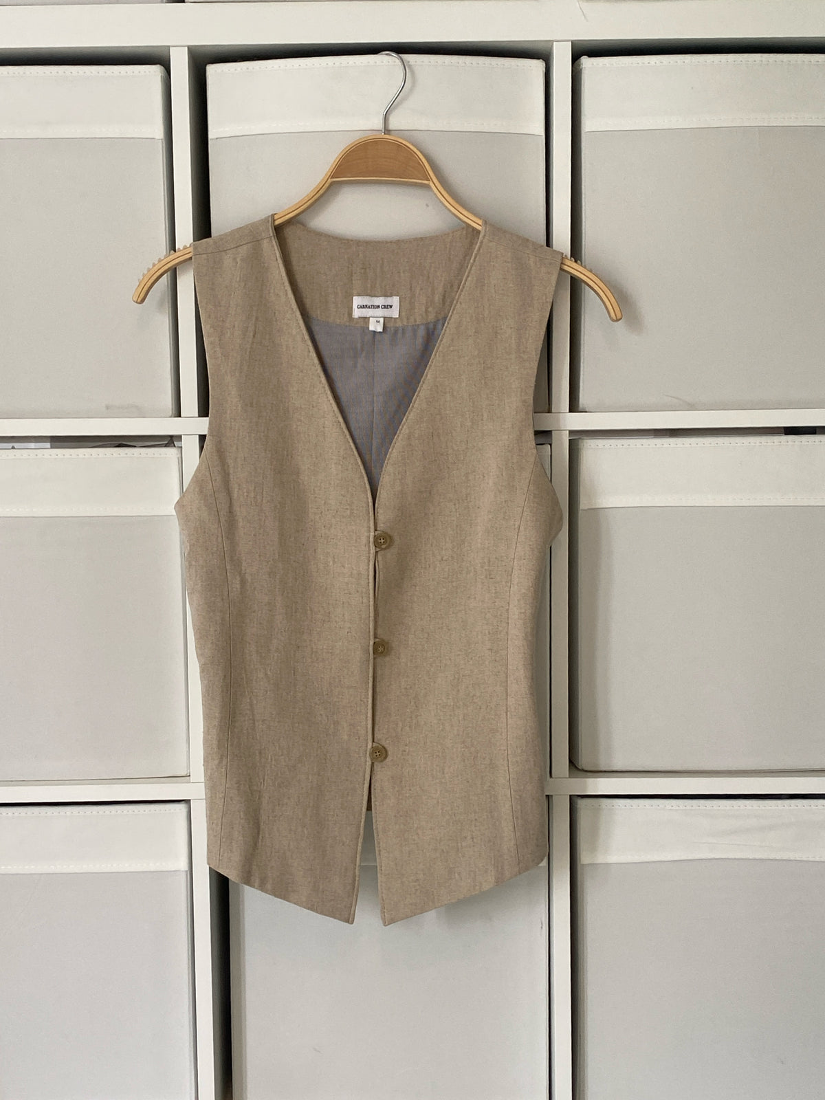 LINEN WAISTCOAT | NATURAL