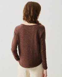 SONOMA BOAT NECK T-SHIRT | VINTAGE CHOCO