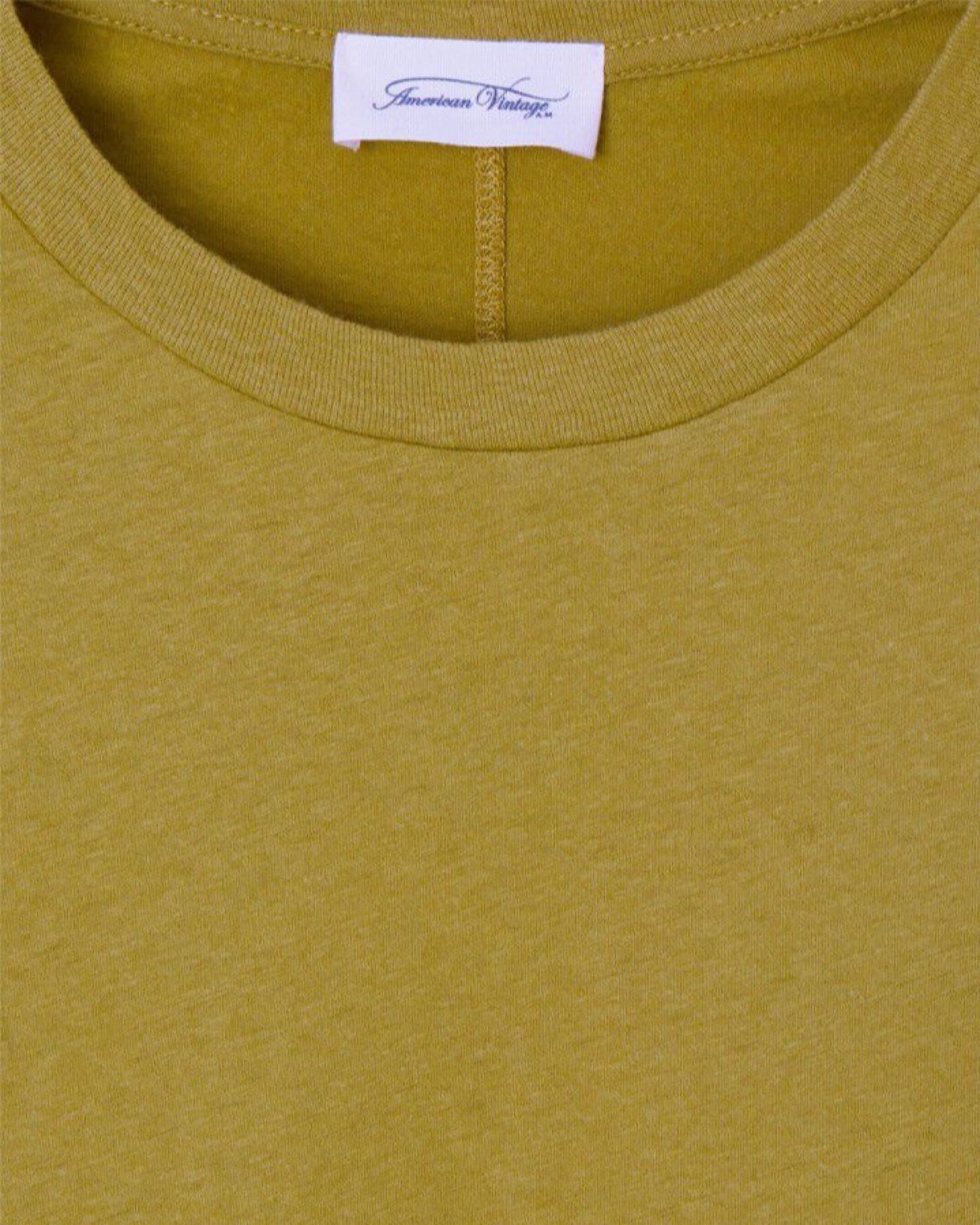 Close up of American Vintages Gamily short sleeve T-Shirt in Golden