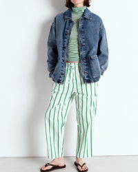 ZATYBAY TROUSERS | NEON LAGOON STRIPE