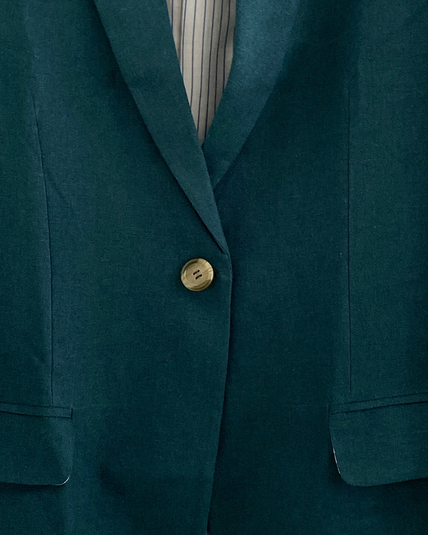 LINEN BLAZER | DARK TEAL - The Pared Store