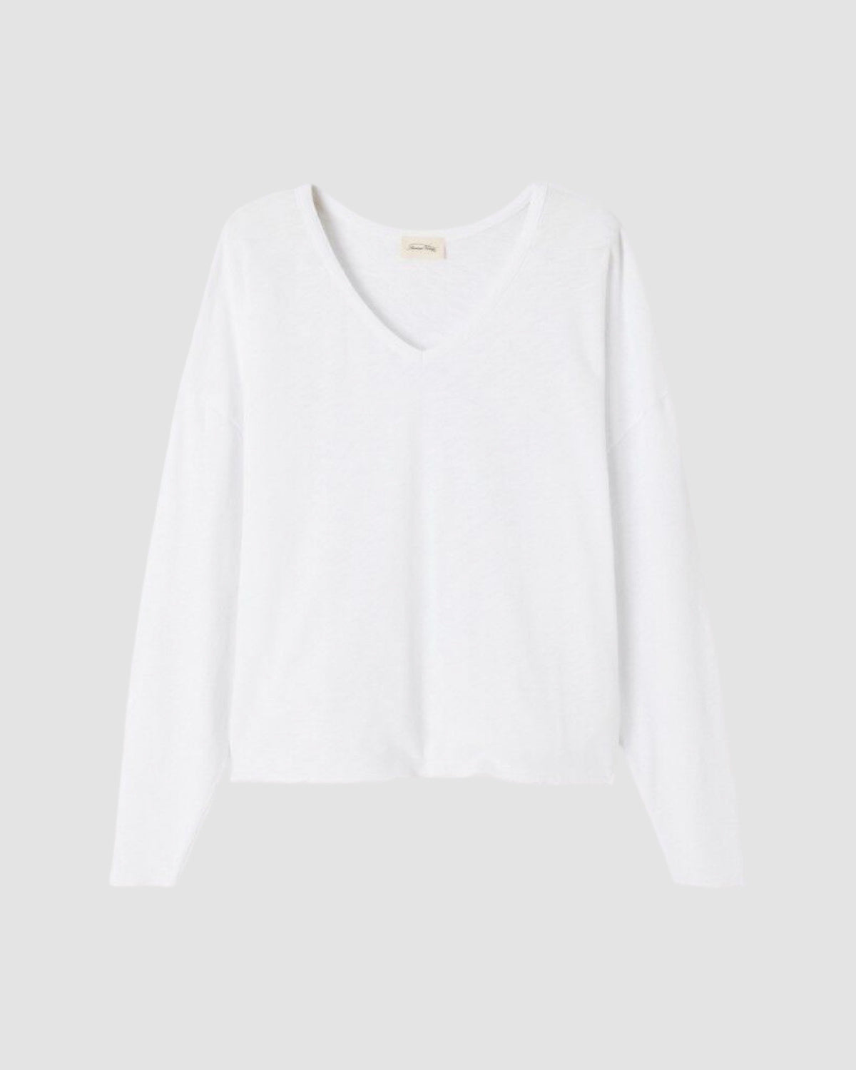 SONOMA V NECK LONG SLEEVE T-SHIRT | WHITE