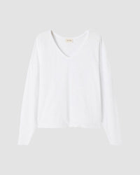 SONOMA V NECK LONG SLEEVE T-SHIRT | WHITE