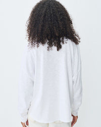 SONOMA V NECK LONG SLEEVE T-SHIRT | WHITE