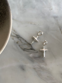 SILVER MADONNA EARRINGS