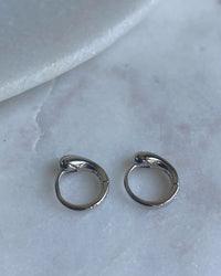 DRIP ORGANIC HOOP EARRINGS | SILVER