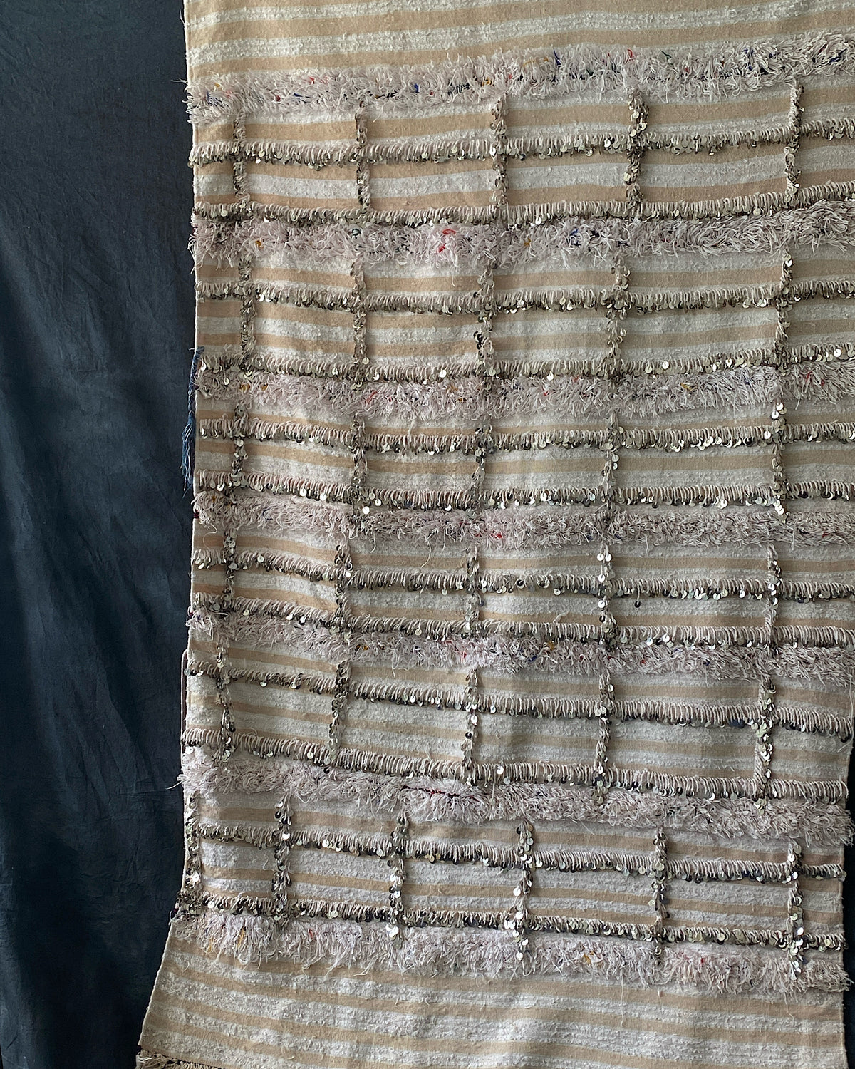 INCREDIBLE MIRRORED MORROCAN WEDDING BLANKET