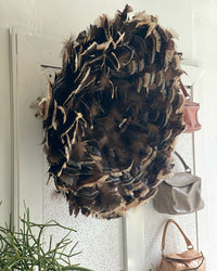 INCREDIBLE BAMILEKE NATURAL FEATHER HEAD DRESS