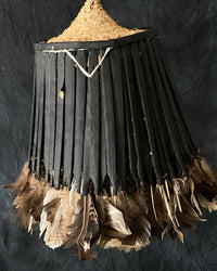 INCREDIBLE BAMILEKE NATURAL FEATHER HEAD DRESS