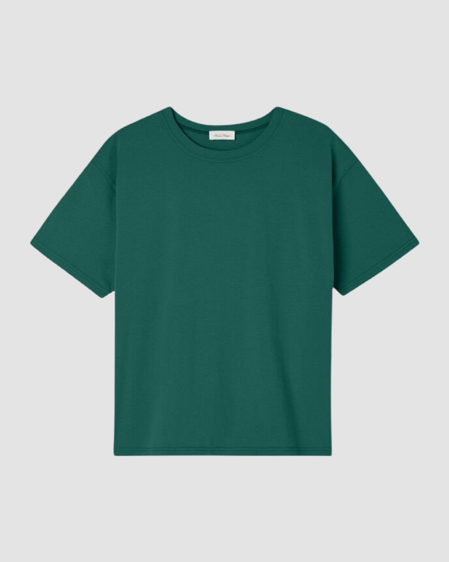 A dark green boxy short sleeve thick cotton dark green t-shirt