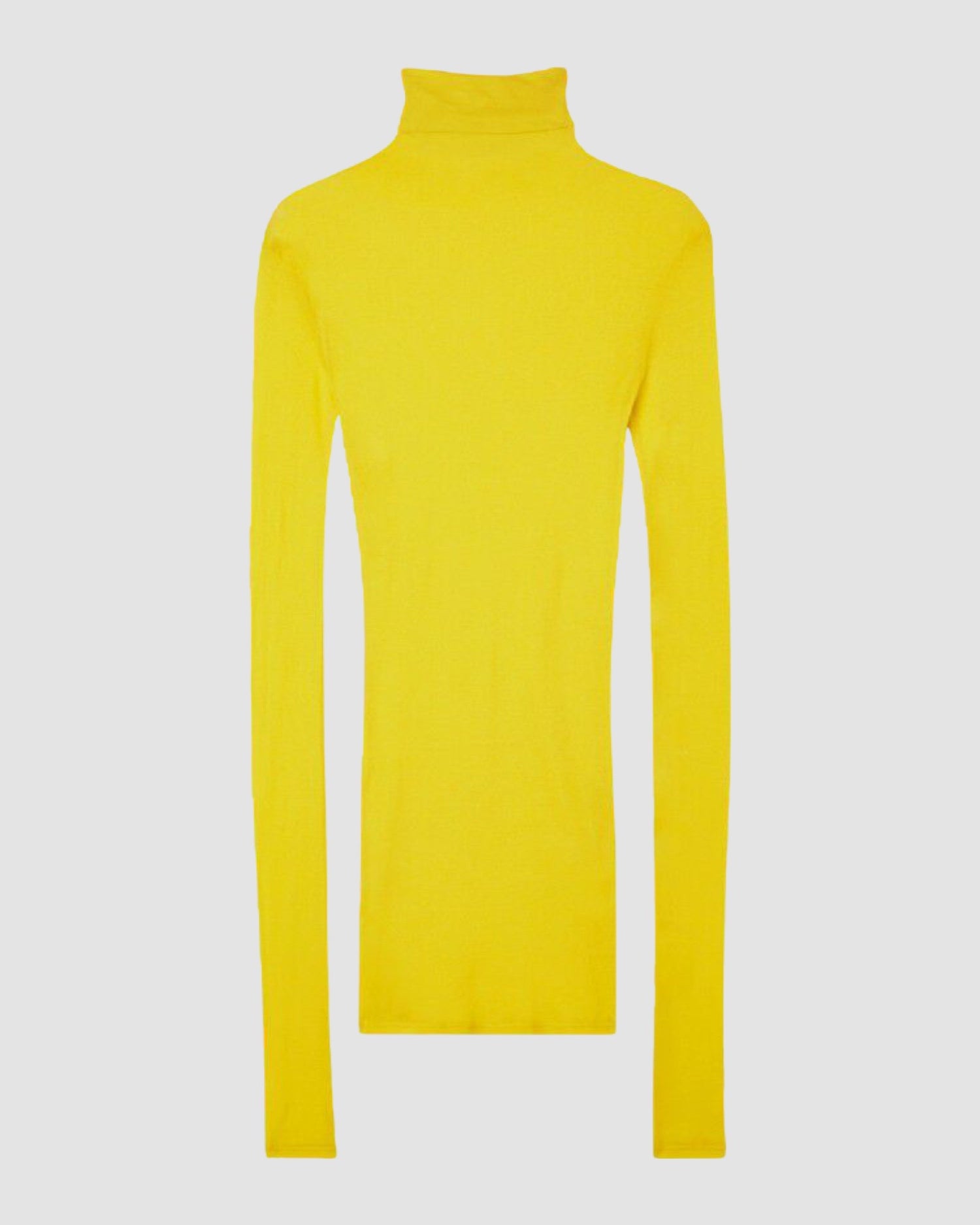 a bright yellow turtleneck