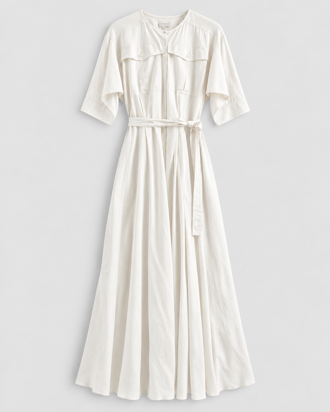 SAFARI MAXI DRESS | WHITE