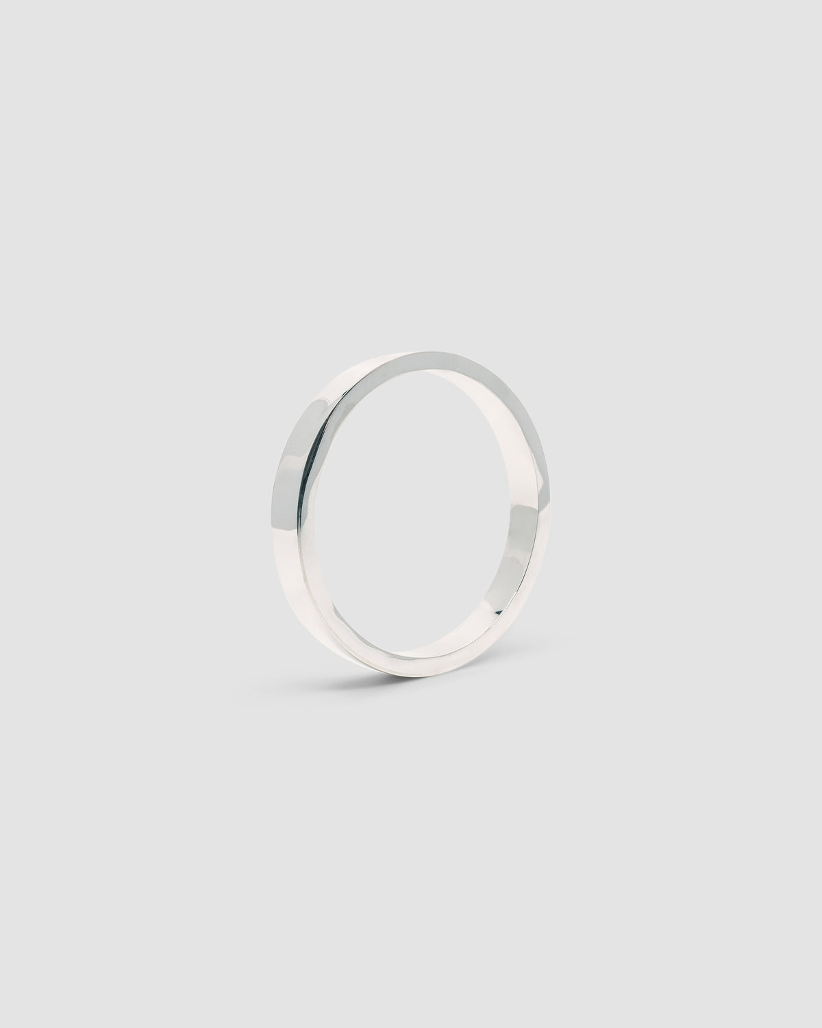 a classic square edged round silver bangle