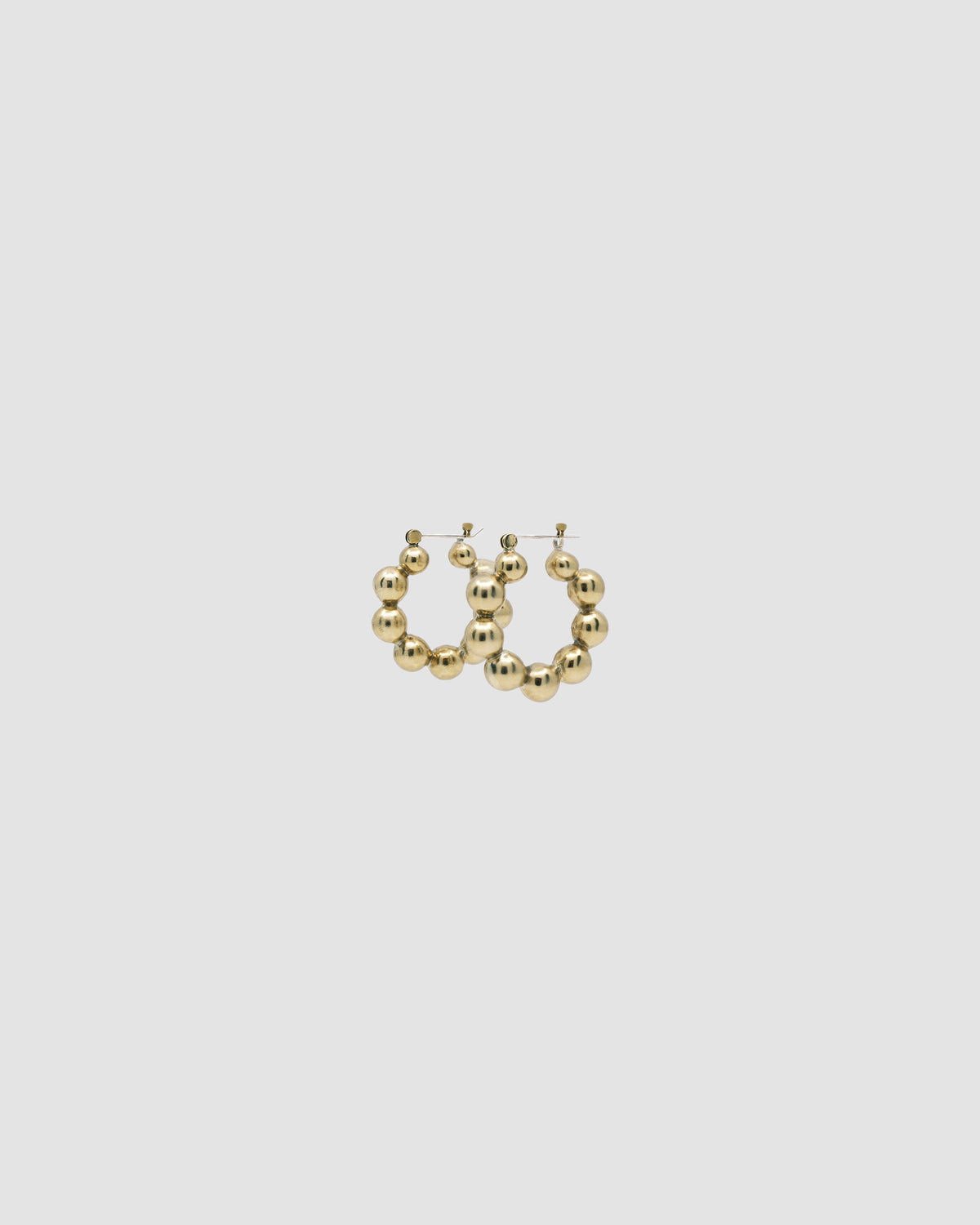 gold ball hoop earrings