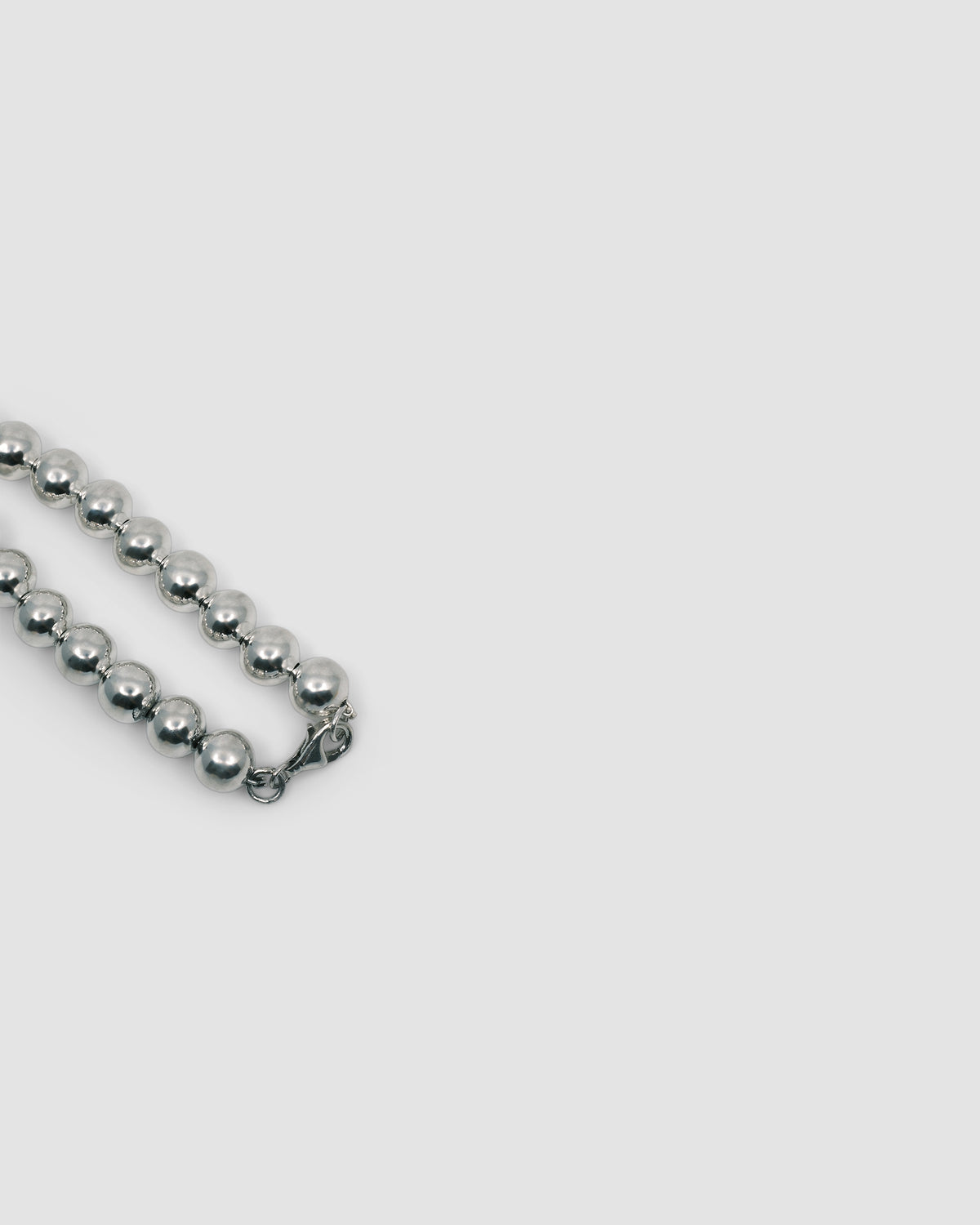 silver ball chain necklace clasp