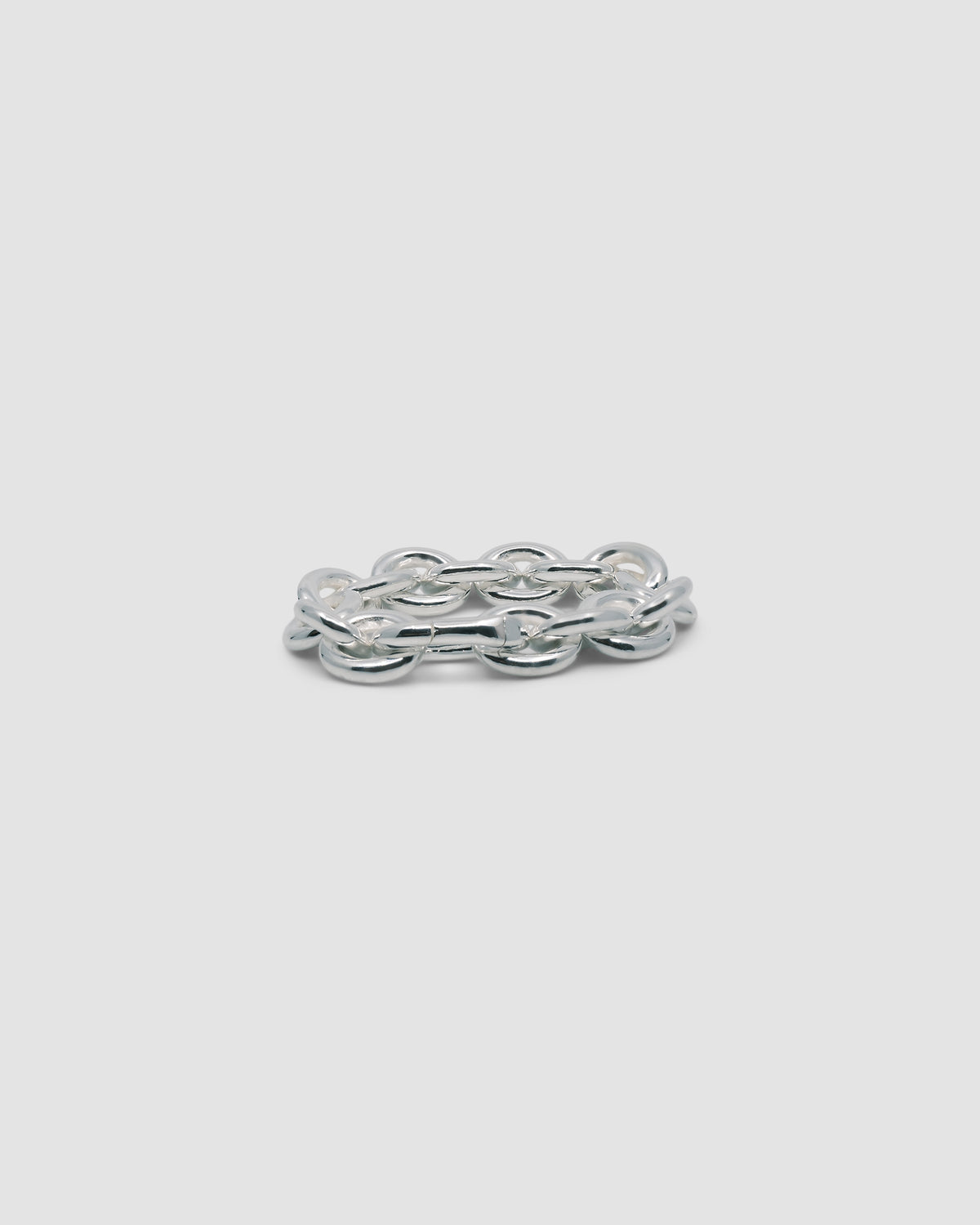 Large chain silver bracelet