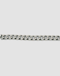 Simple flat cuban silver bracelet