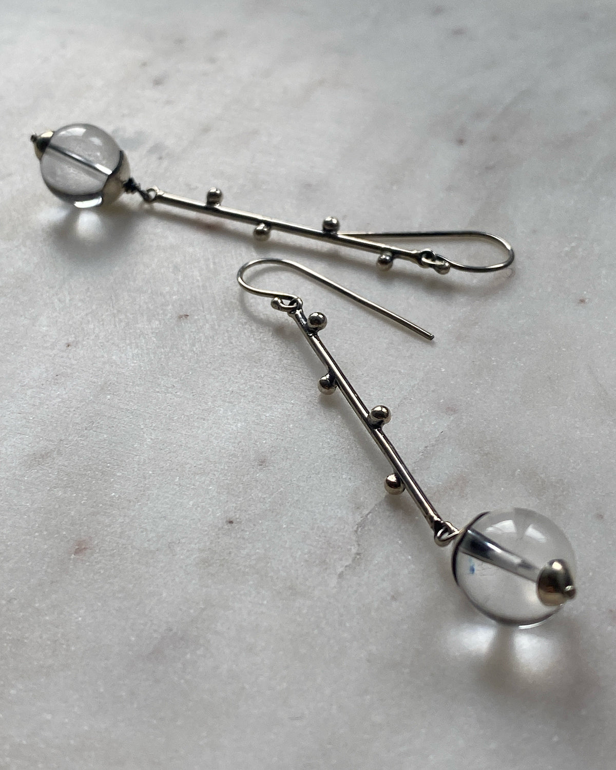 silver drop earrings from Johnny Ramli