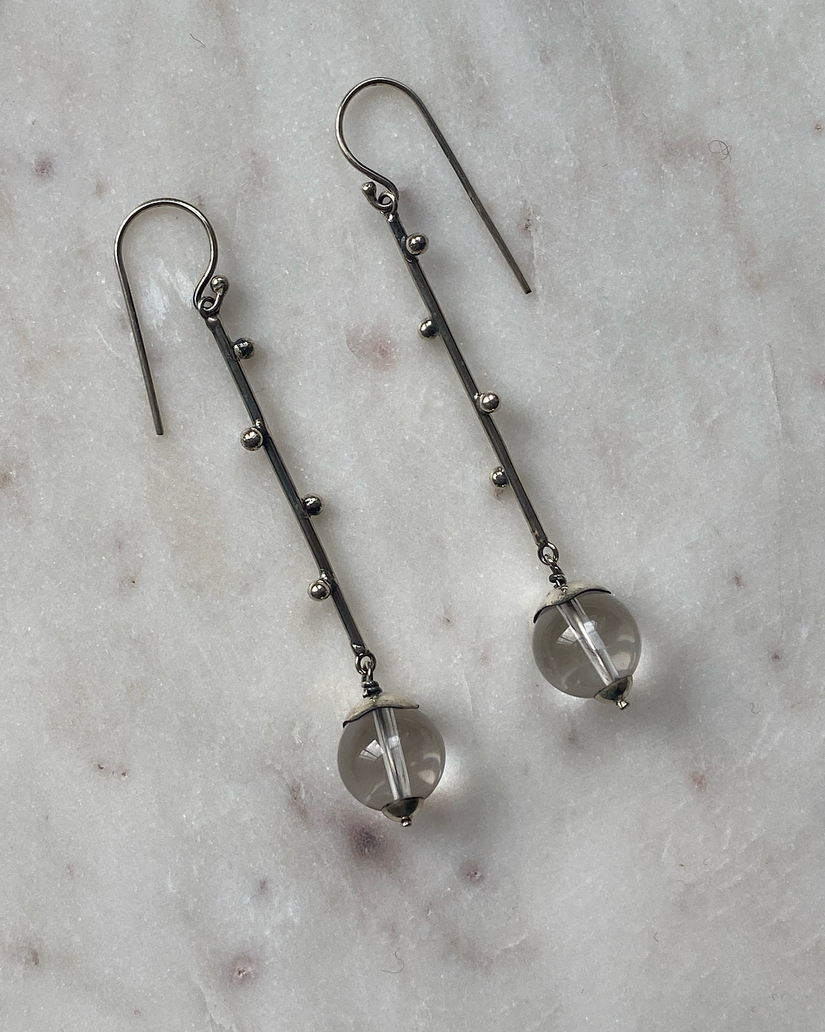 silver drop earrings from Johnny Ramli