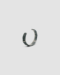 dark blackened silver textured cuff bangle